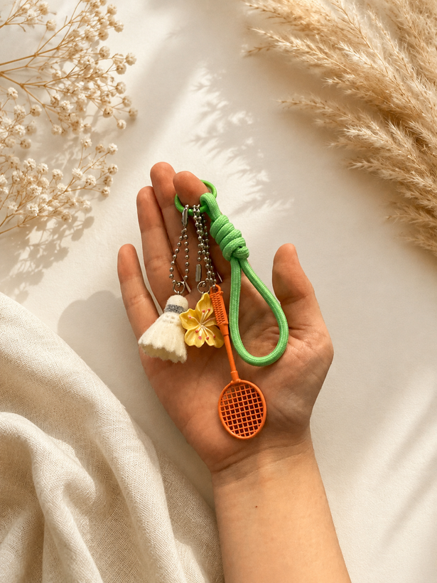 چارم ورزشی بدمینتون نارنجی